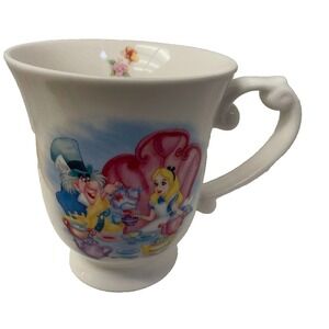 Disney Parks Alice in Wonderland Mad Hatter Tea Party Footed Mug Tea Cup 4.5"x4